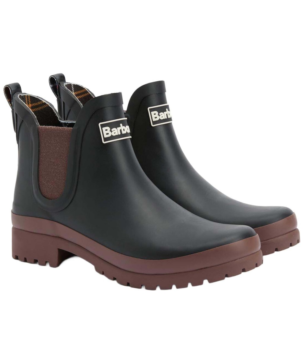 Women's Barbour Mallow Chelsea Wellington Boots - BLACK/VICUNA