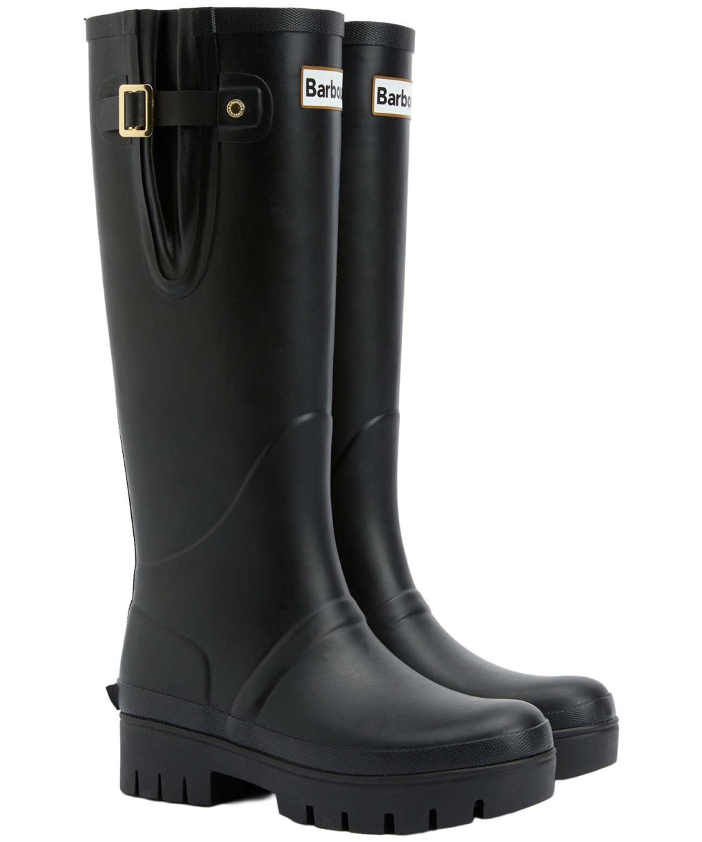 Women's Barbour Leighton Tall Wellingtons - Black
