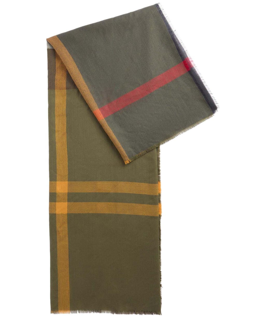 Women's Barbour Saffron Tartan Scarf - Classic Tartan