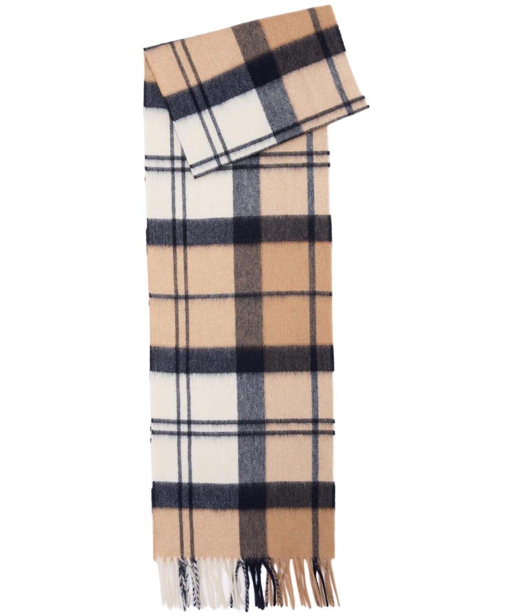 Women's Barbour Tartan Cashmere Scarf - Hessian Navy