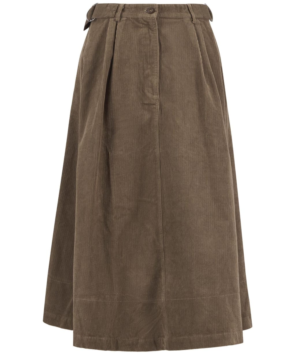 Women's Barbour Yasmin Midi Skirt - Military Brown