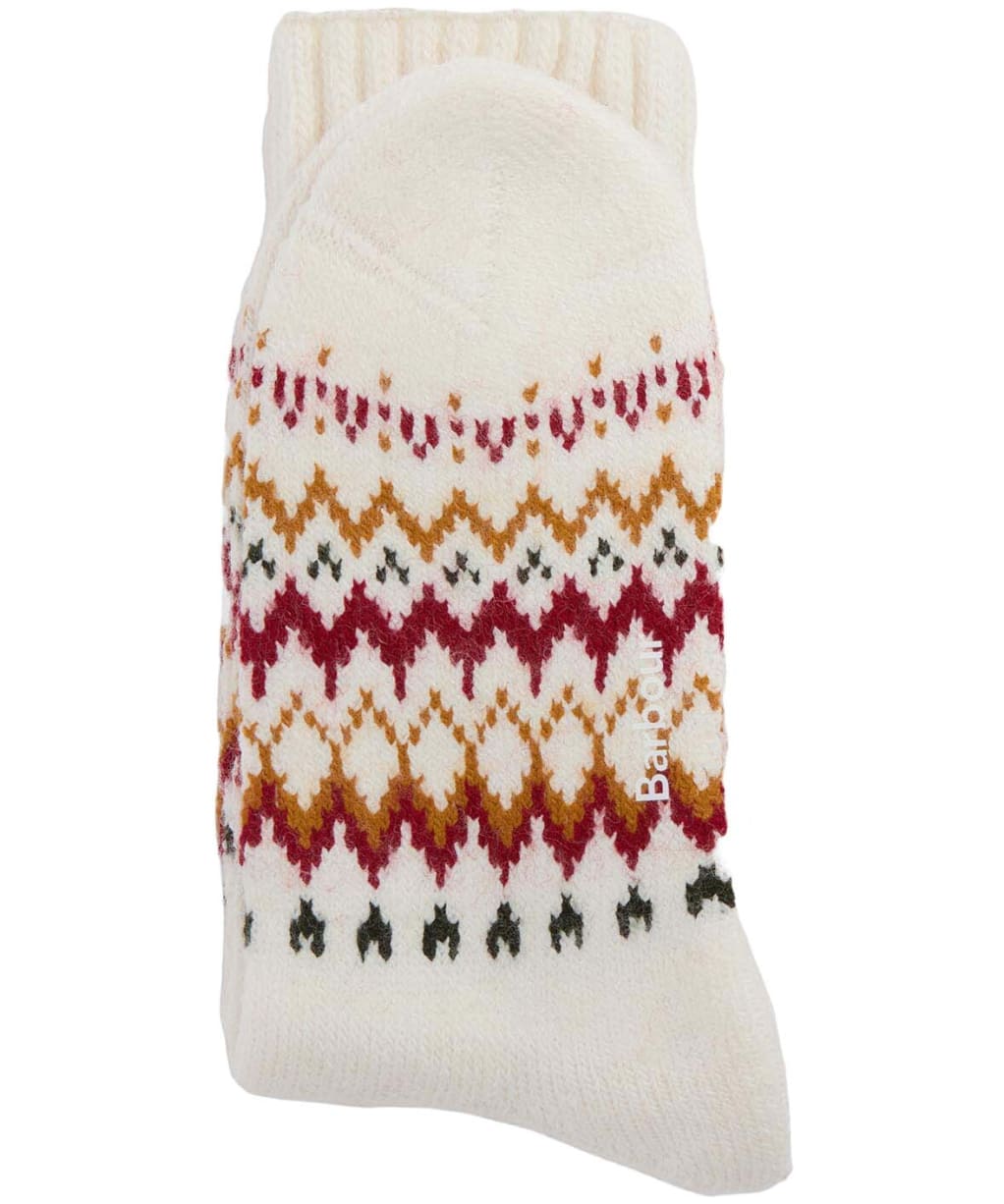 Women's Barbour Kingsford Fair Isle Sock - Cloud