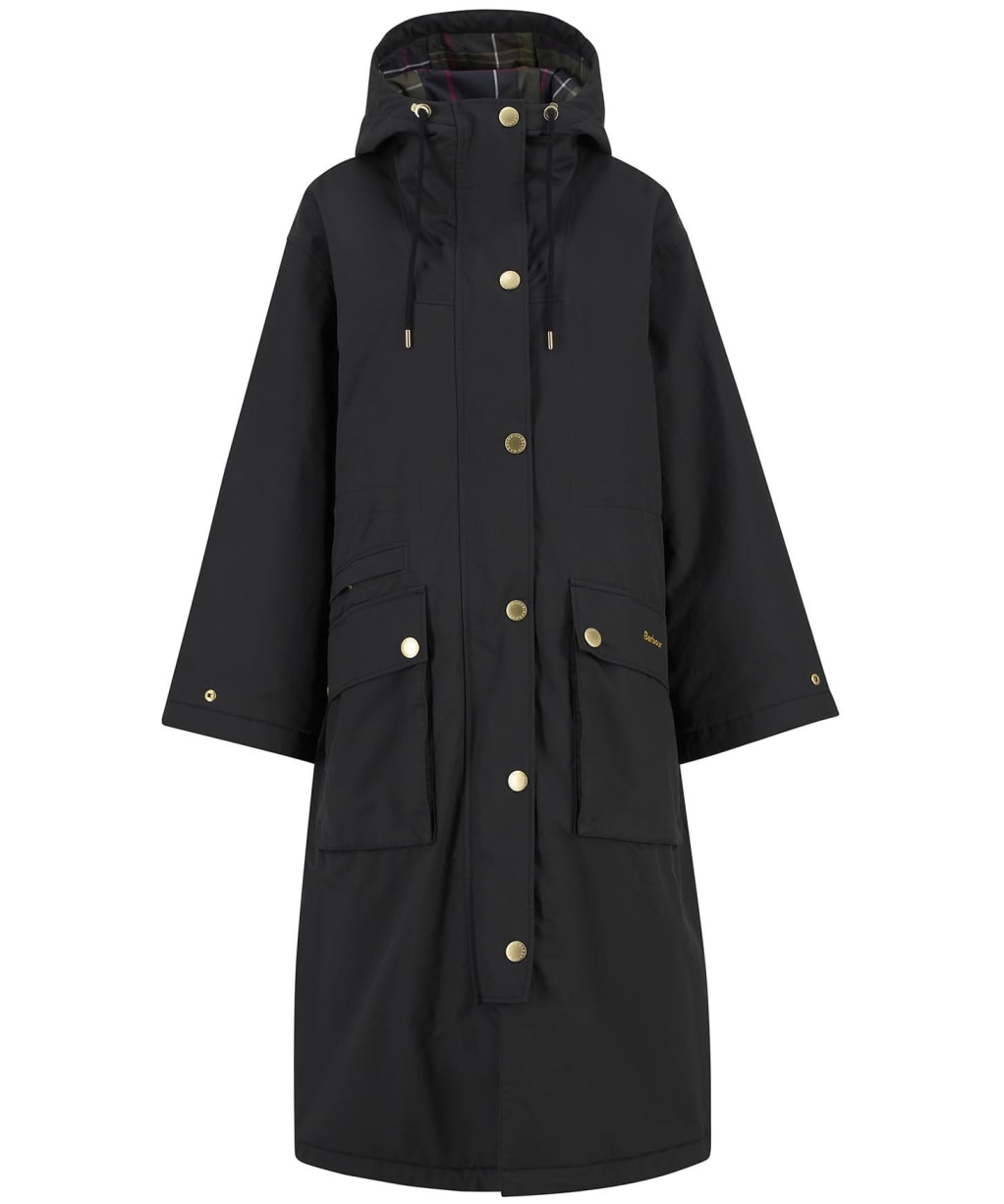 Women's Barbour Dena Showerproof Jacket - Black / Classic Tartan