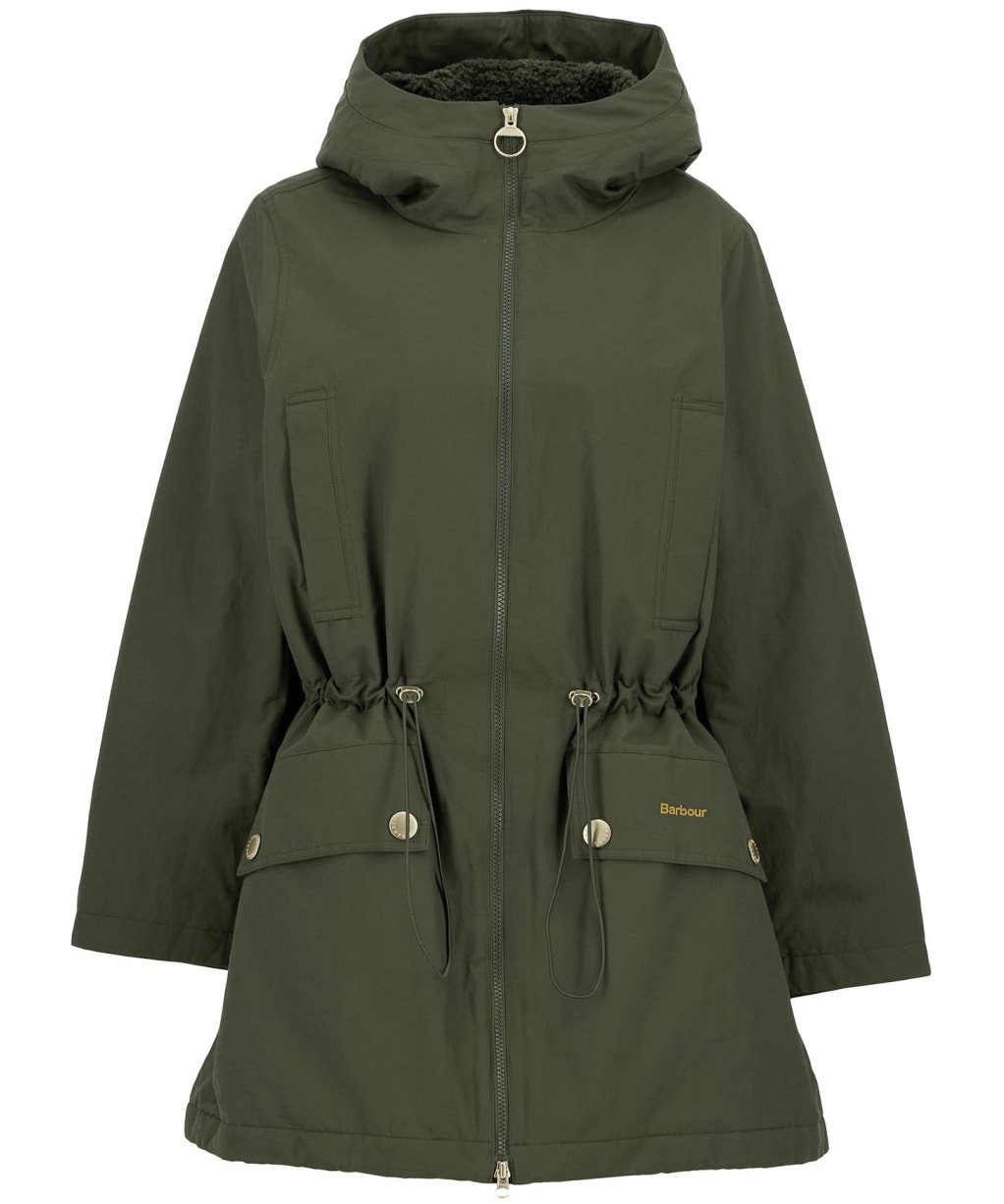 Women's Barbour Inola Showerproof Jacket - Olive / Ancient Tartan