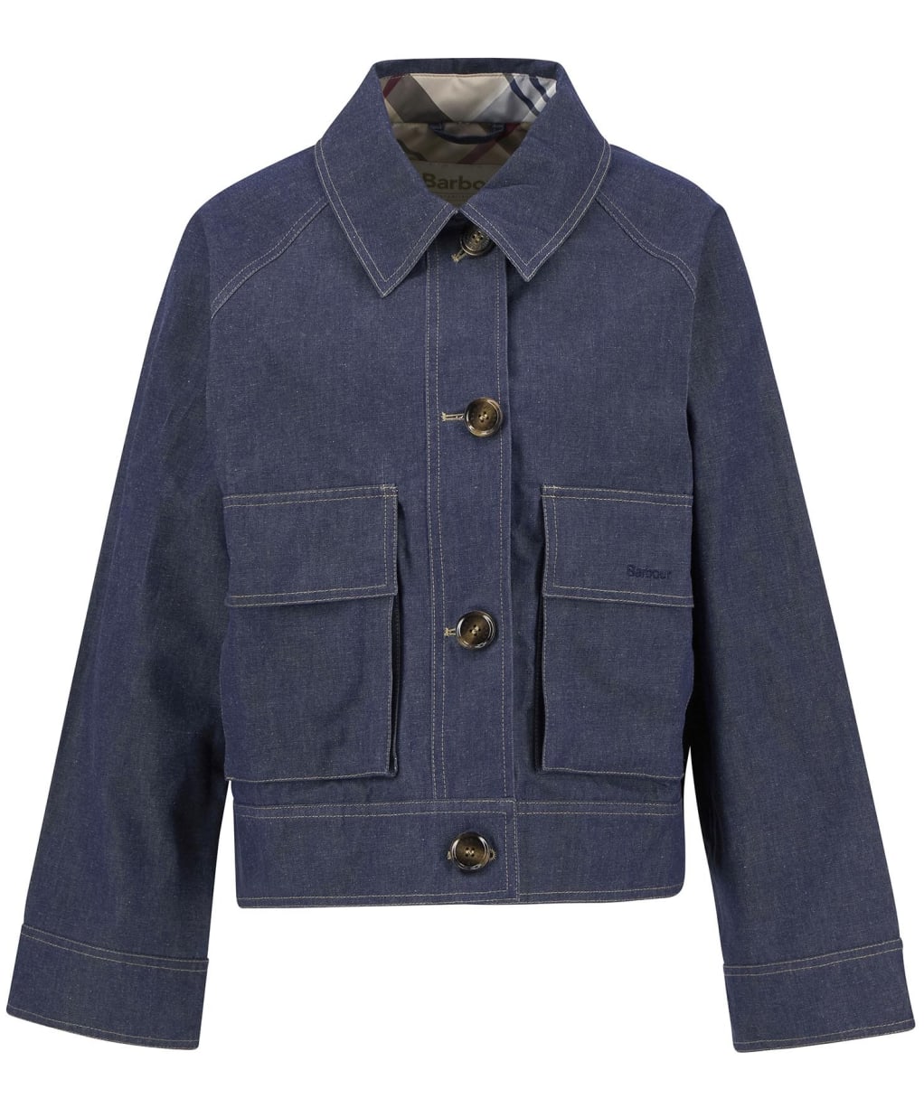 Women's Barbour Demi Showerproof Jacket - Indigo / Hessian Tartan