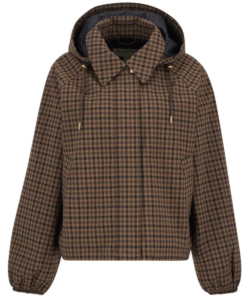 Women's Barbour Audrey Showerproof Jacket - Vicuna Gingham Check