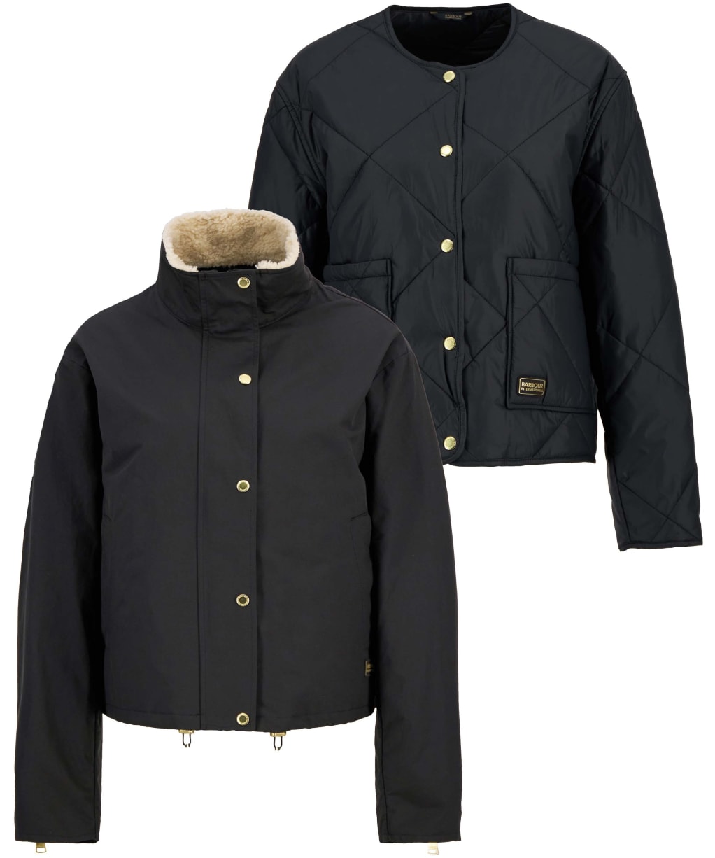 Women's Barbour International Luanda 3 In 1 Showerproof Jacket - Black