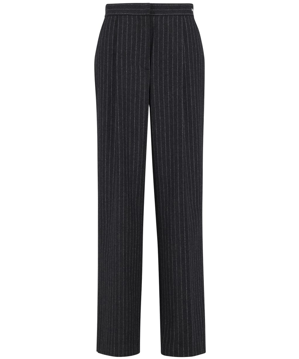 Women's Barbour Blakely Wide Leg Trousers - Charcoal Pinstripe