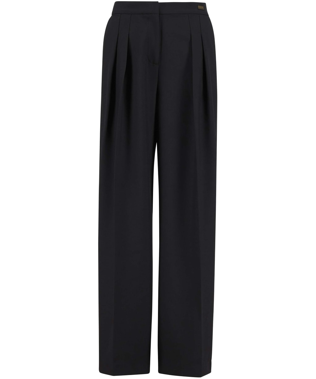 Women's Barbour International Kaia Wide Leg Trousers - Black