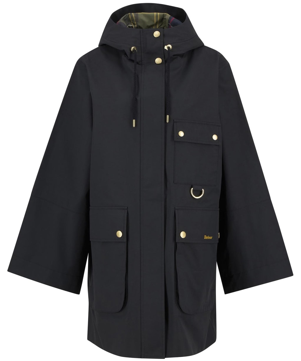 Women's Barbour Arla Waterproof Jacket - Black / Classic Tartan