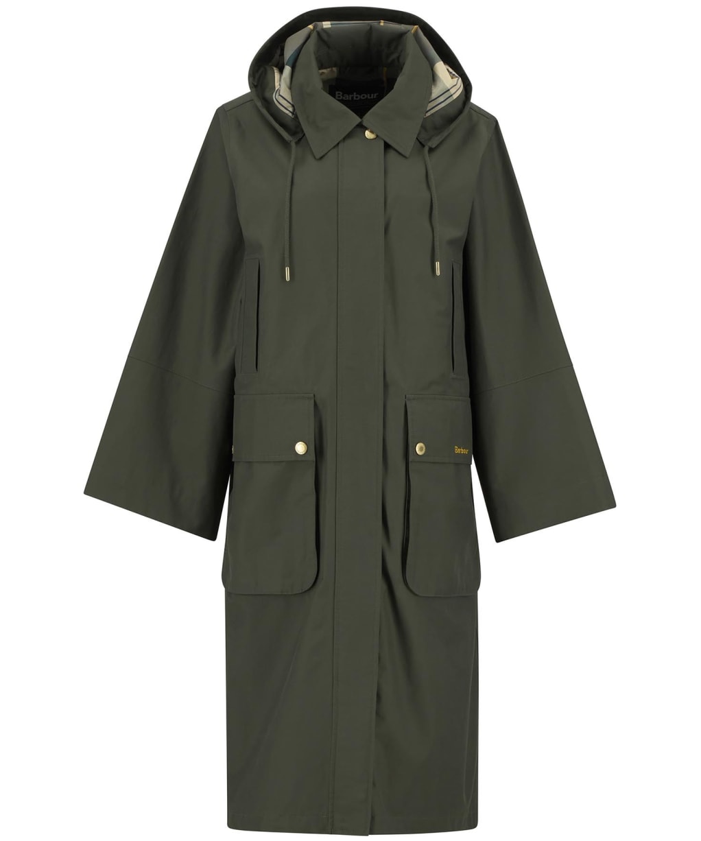 Women's Barbour Maude Waterproof Jacket - Olive / Ancient Tartan