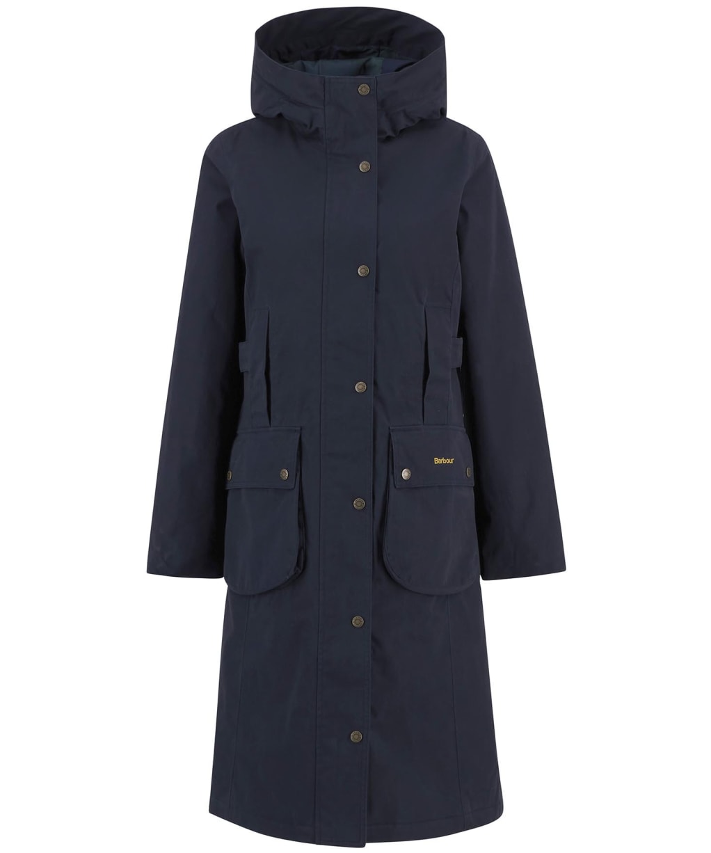 Women's Barbour Bamburgh Waterproof Jacket - Deep Navy / Blackwatch