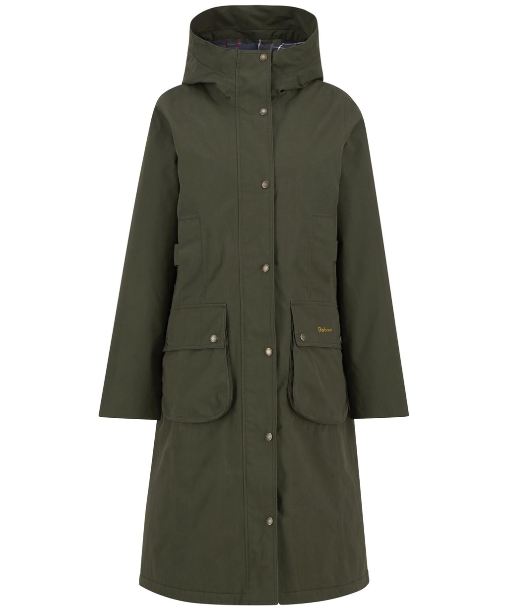 Women's Barbour Bamburgh Waterproof Jacket - Olive / Classic Tartan