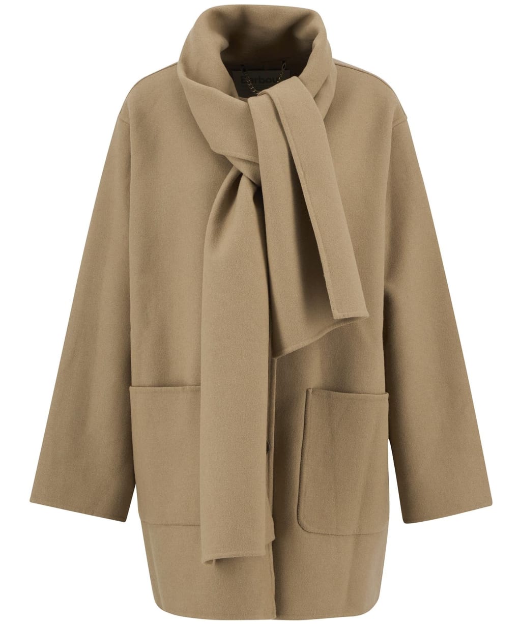 Women's Barbour Clementine Wool Scarf Coat - Camel