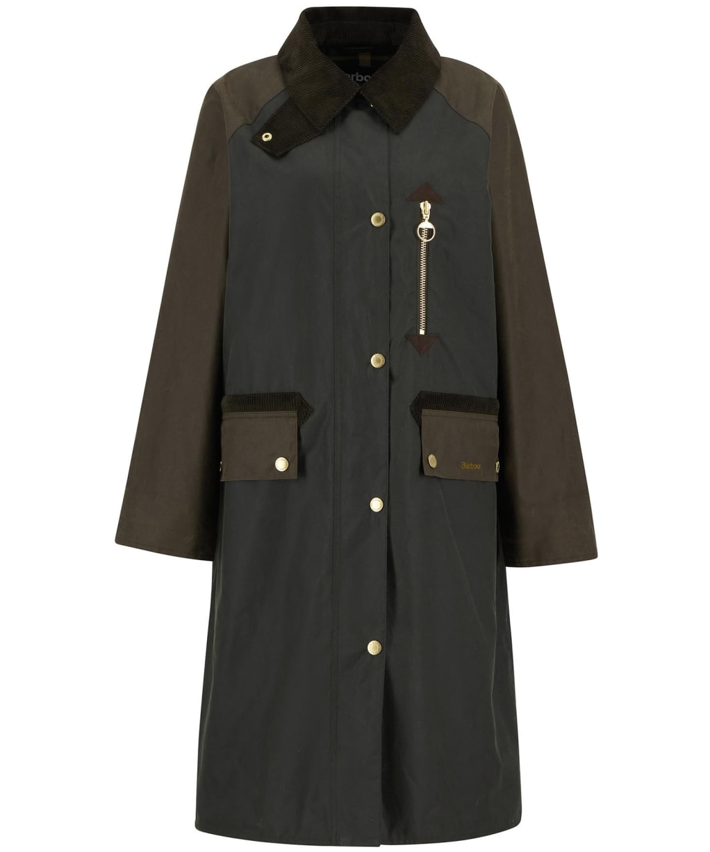 Women's Barbour Evette Waxed Jacket - FERN/BEECH/ANCIE