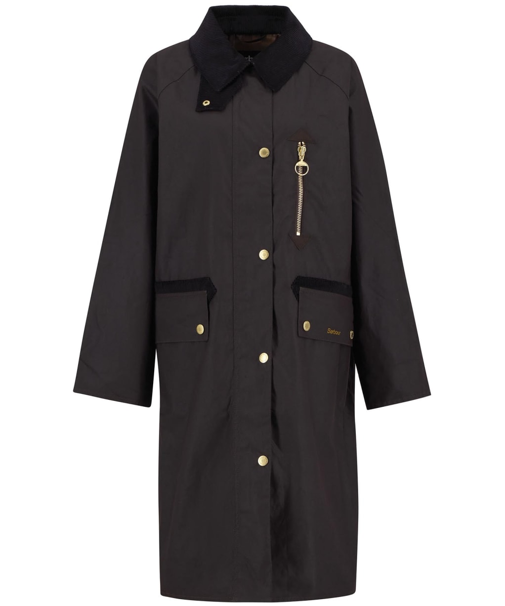 Women's Barbour Evette Waxed Jacket - RUSTIC/MUTED TAR
