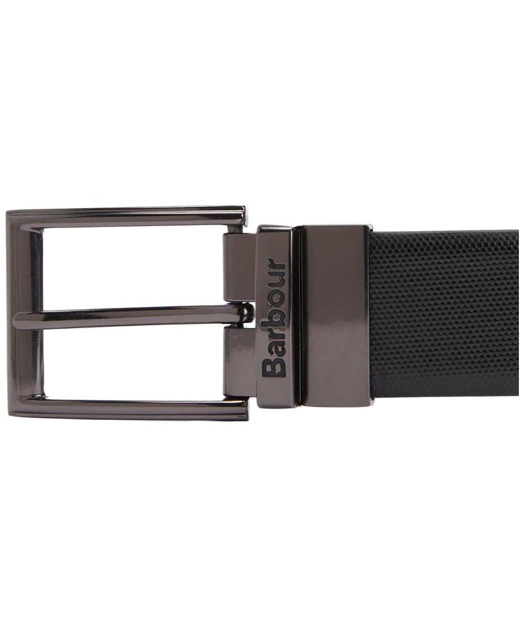 Men's Barbour Westdale Leather Belt - Black / Coffee