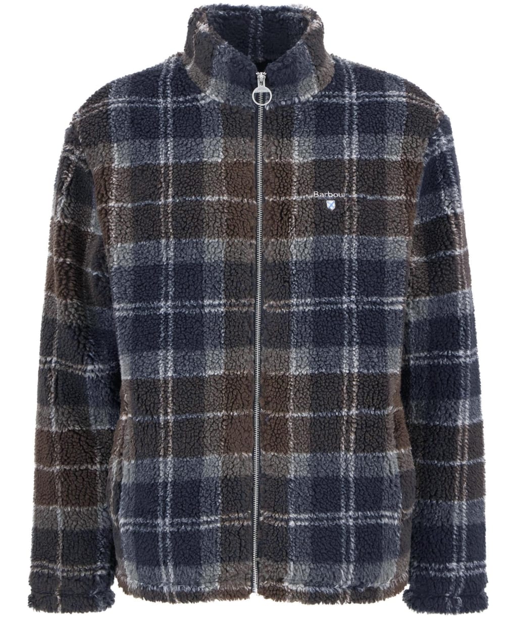 Men's Barbour Tartan Zip Through Fleece Jacket - Midnight Oak Tartan