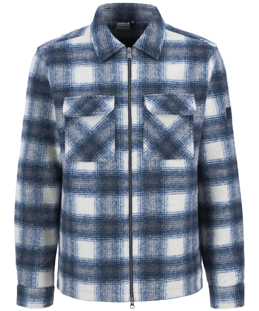Men's Barbour International Clayton Brushed Fleece Overshirt - SHADED EMERALD