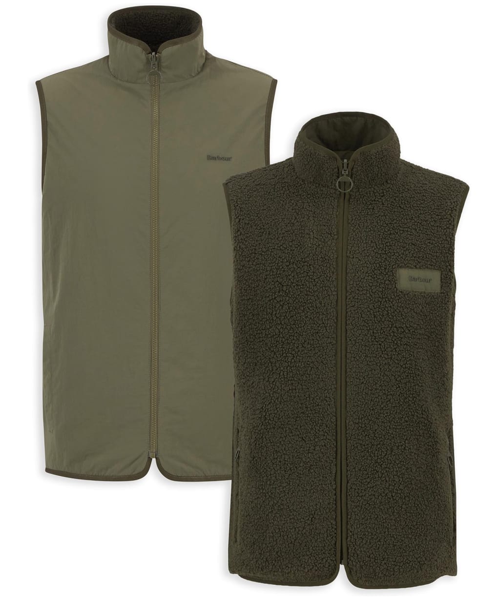 Men's Barbour Reversible Fleece Gilet - Fern