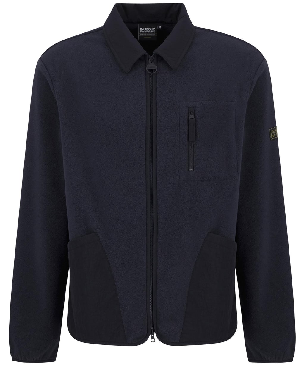 Men's Barbour International Albby Microfleece Overshirt - Dark Navy