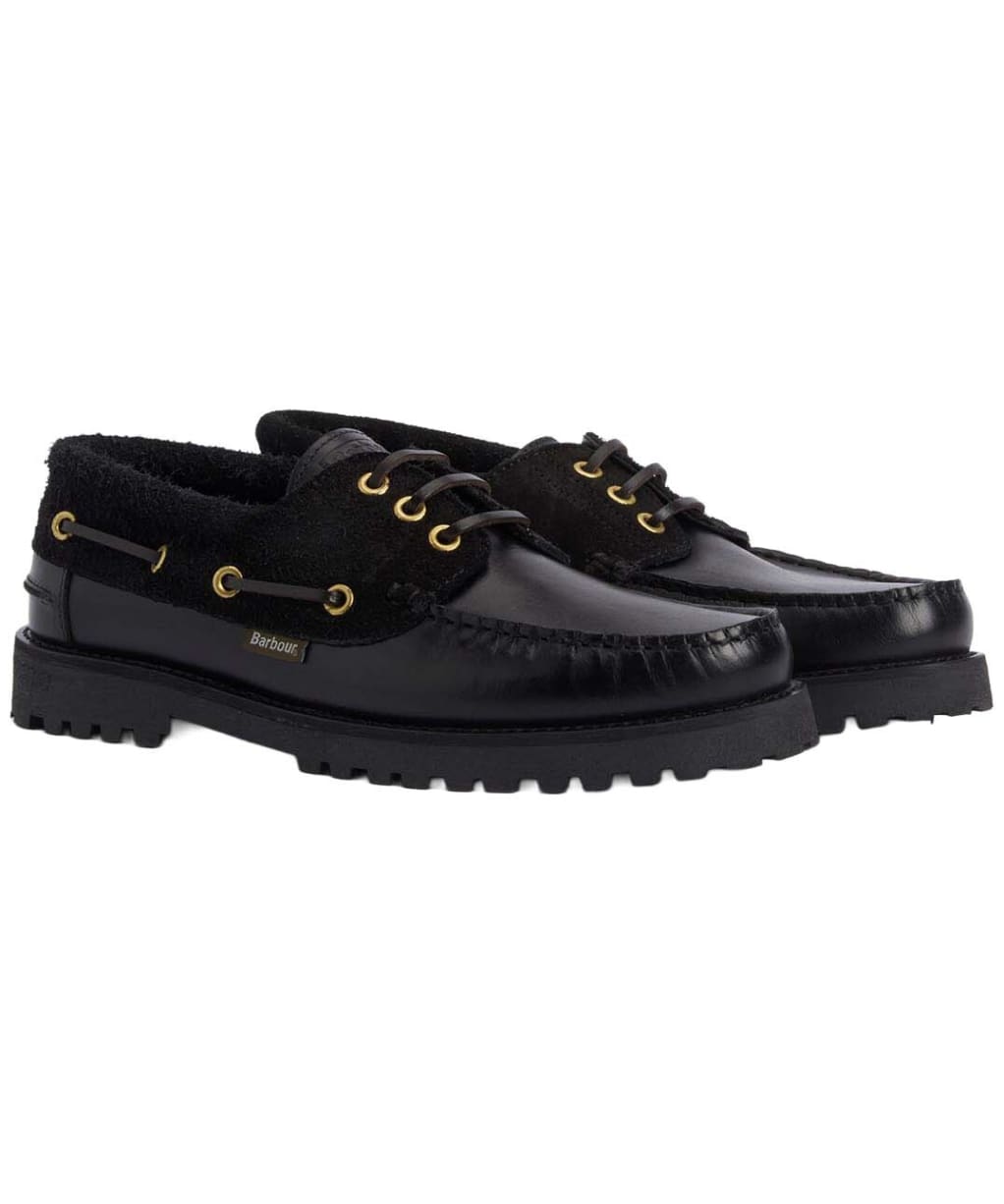 Men's Barbour Deck Boat Shoe - Black