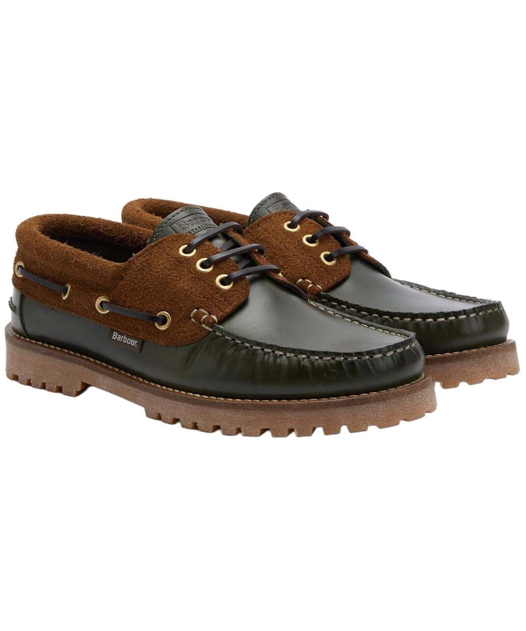 Men's Barbour Deck Boat Shoe - Olive