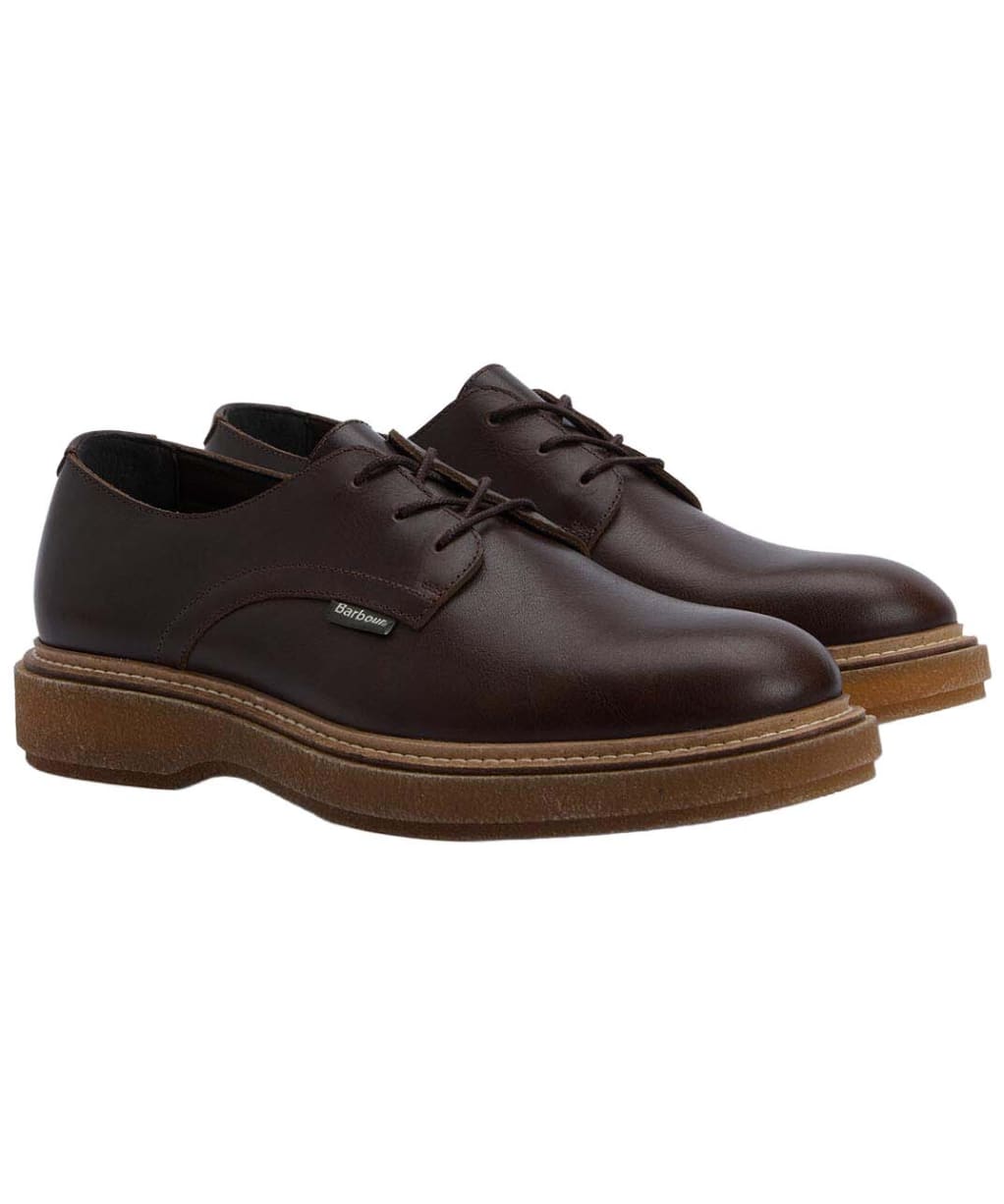 Men's Barbour Harefield Derby Shoes - Chocolate
