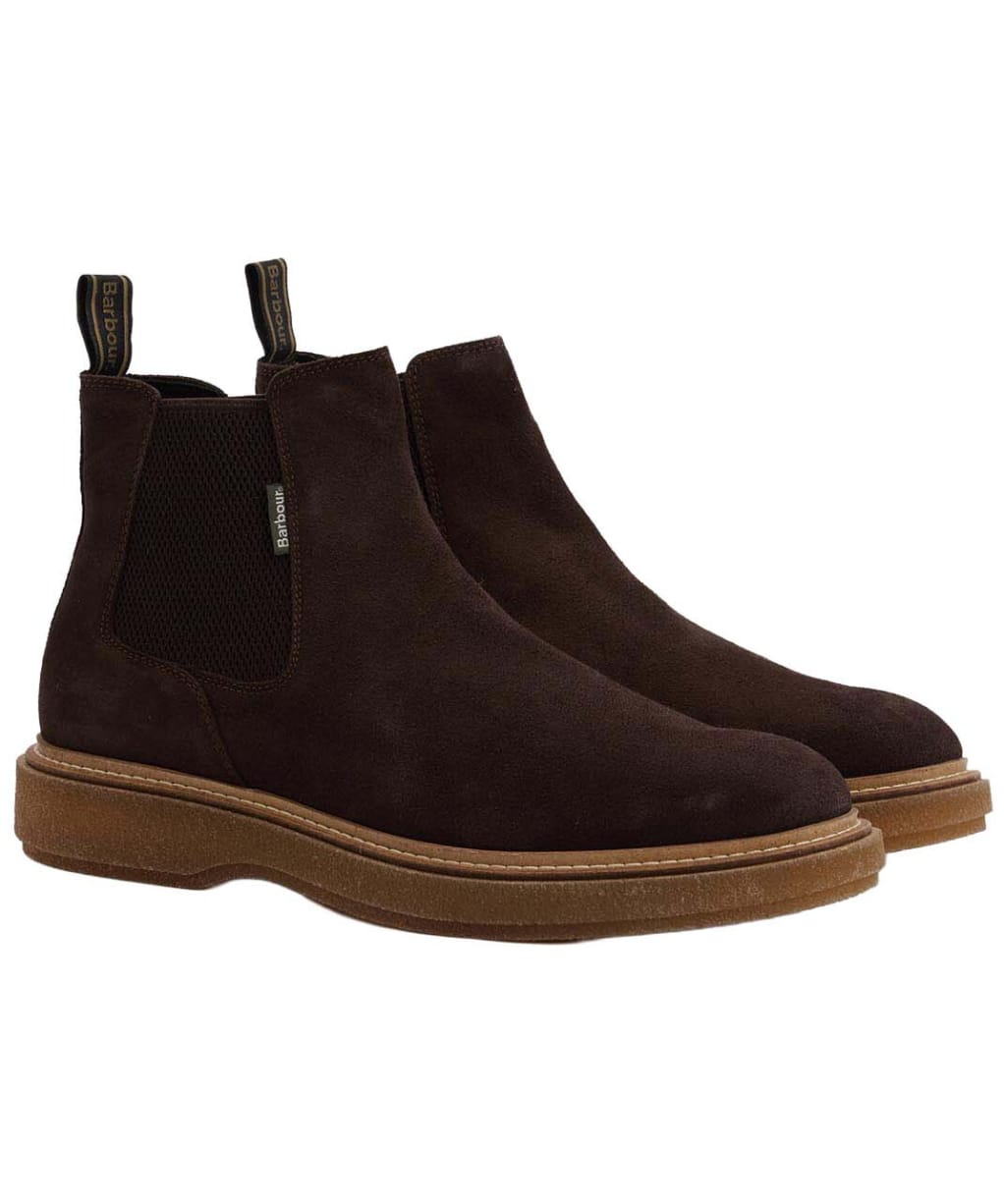 Men's Barbour Tinstone Chelsea Boots - Choc Suede