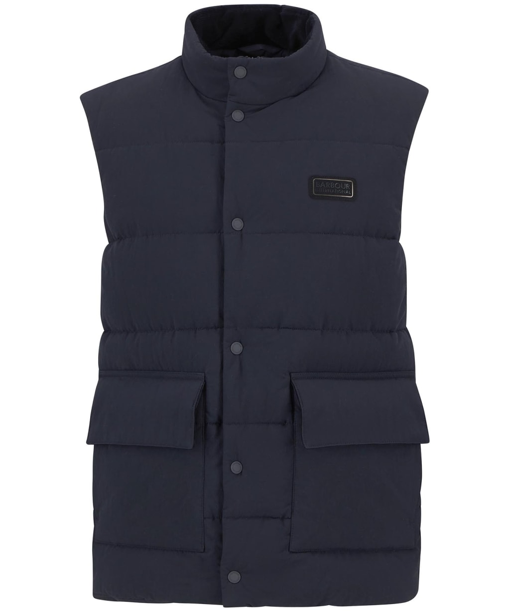 Men's Barbour International Morville Puffer Gilet - Dark Navy