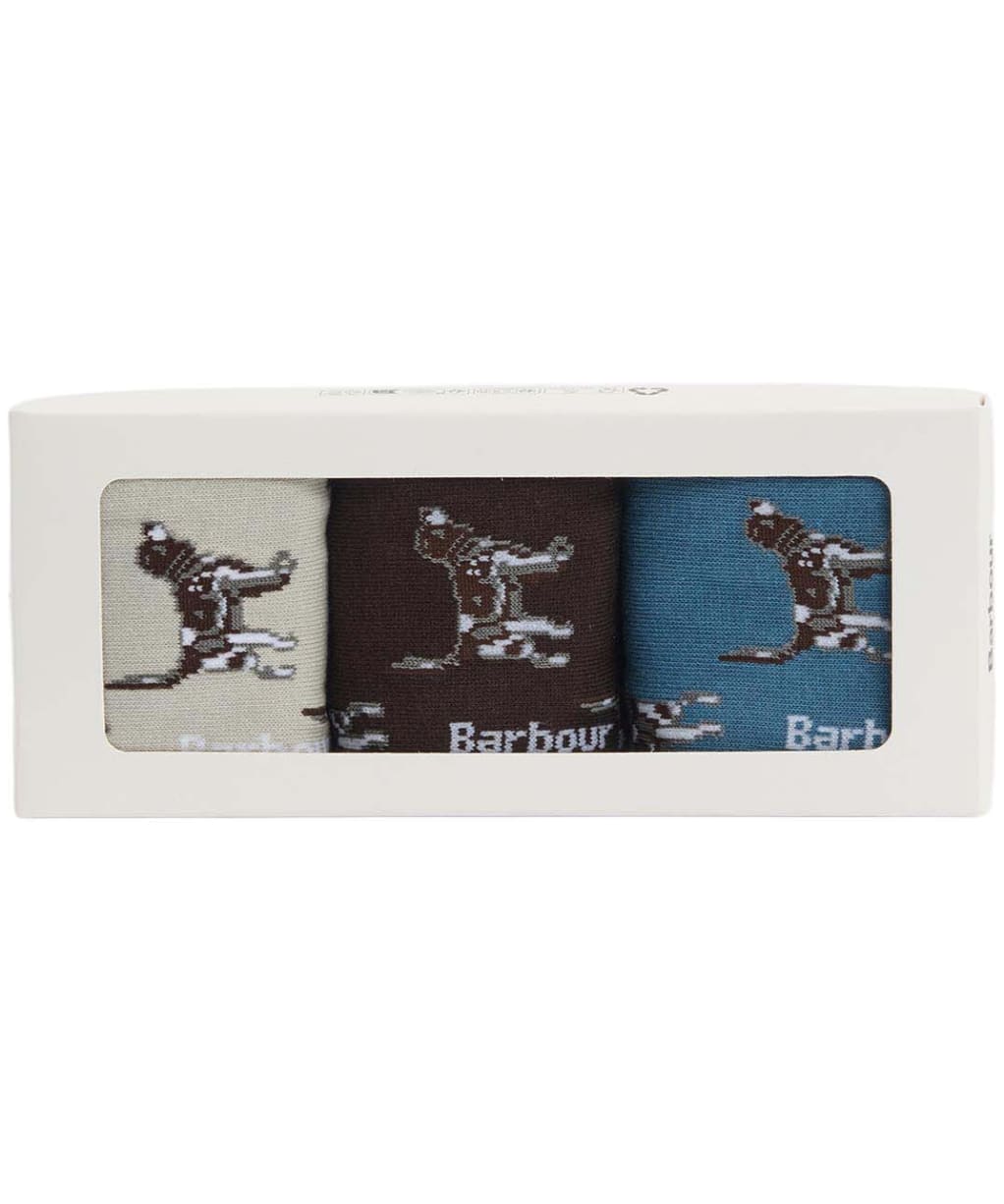 Men’s Barbour Pointer Dog Socks Gift Box - Bluestone