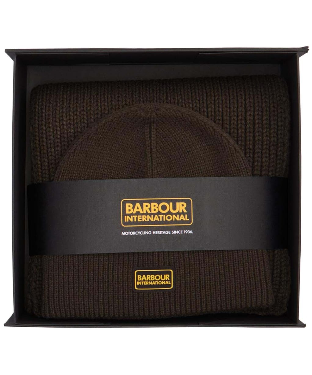 Men's Barbour International Sweeper Legacy Beanie Set - Sage