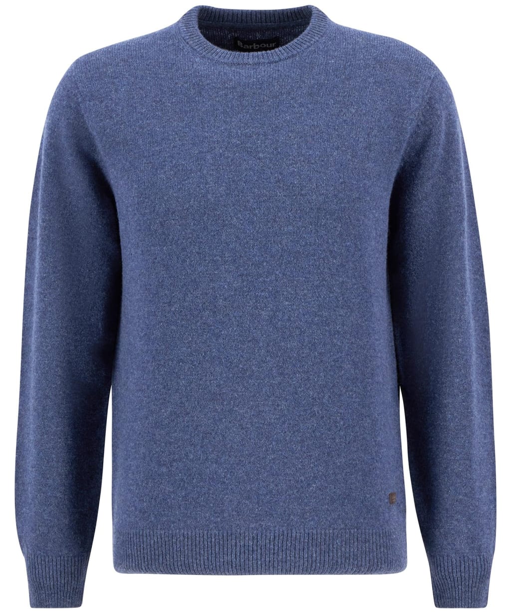 Men's Barbour Patch Crew Neck Lambswool Sweater - Dark Indigo