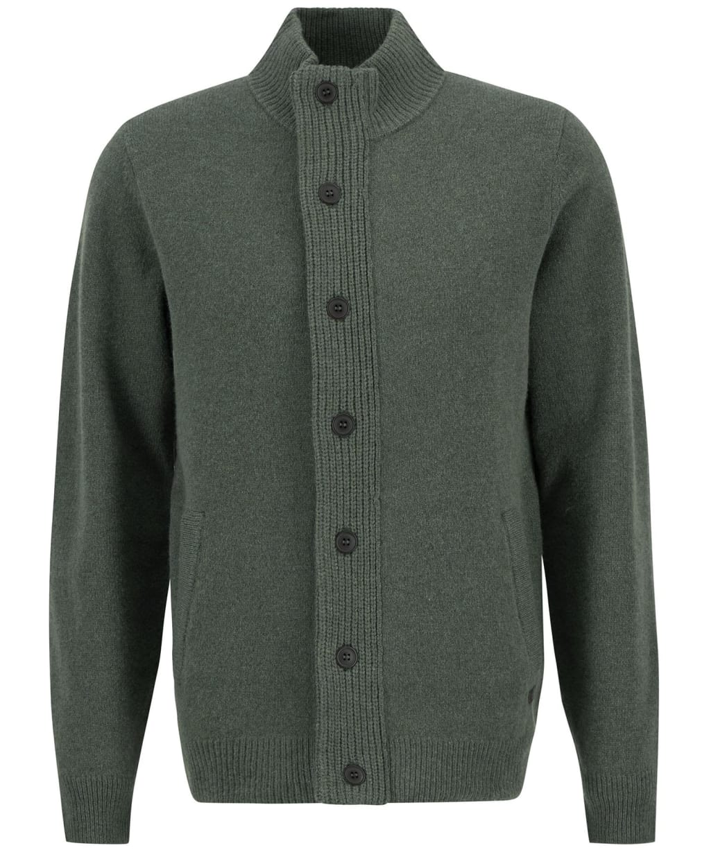 Men's Barbour Patch Zip Through Sweater - Olive