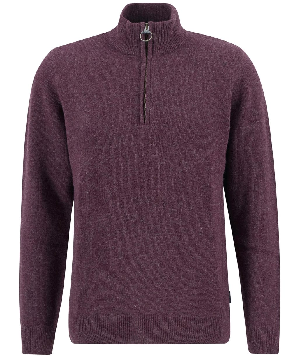 Men's Barbour Holden Half Zip Sweater - Ruby Marl