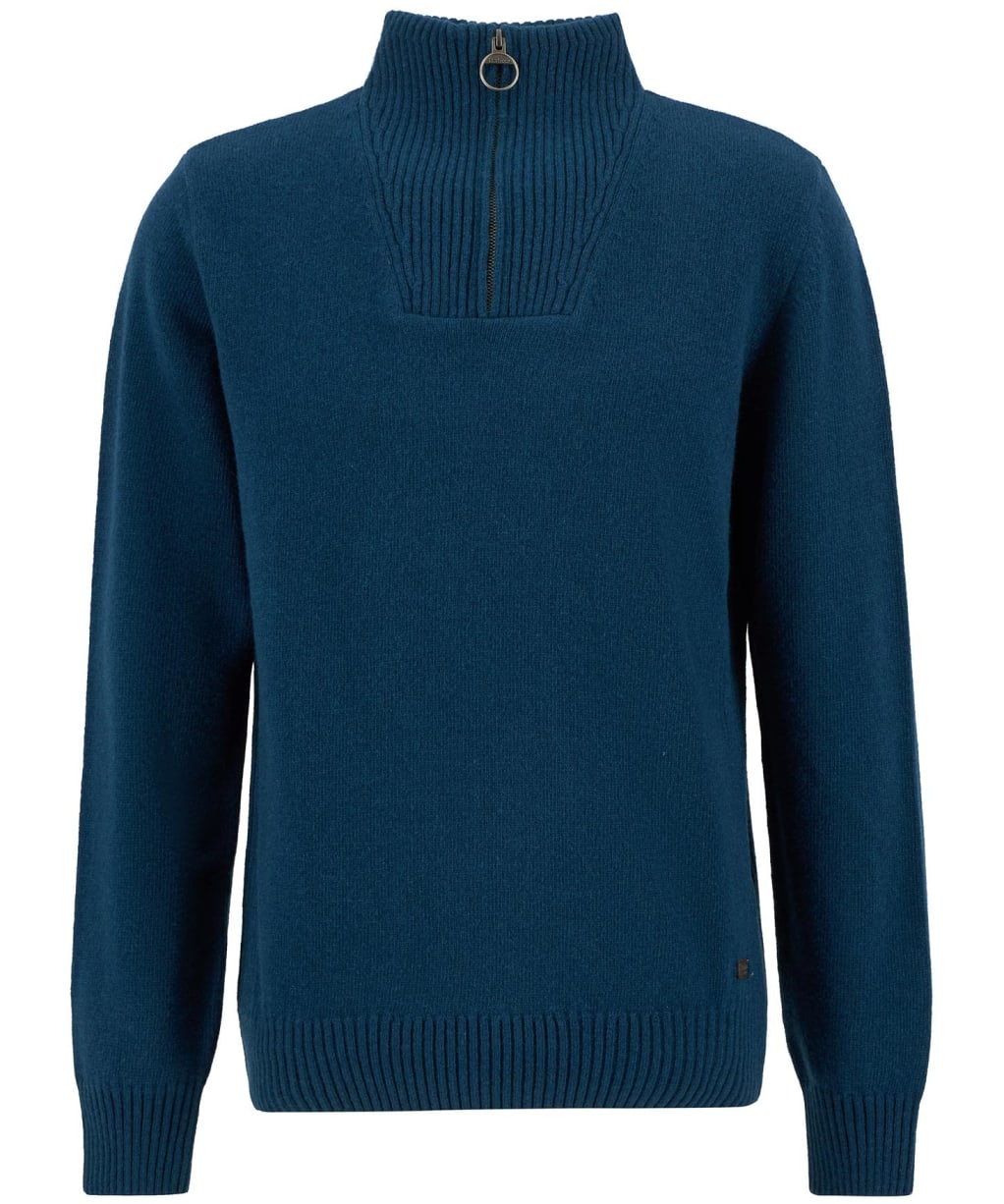 Men's Barbour Nelson Essential Half Zip Sweater - Mallard Green
