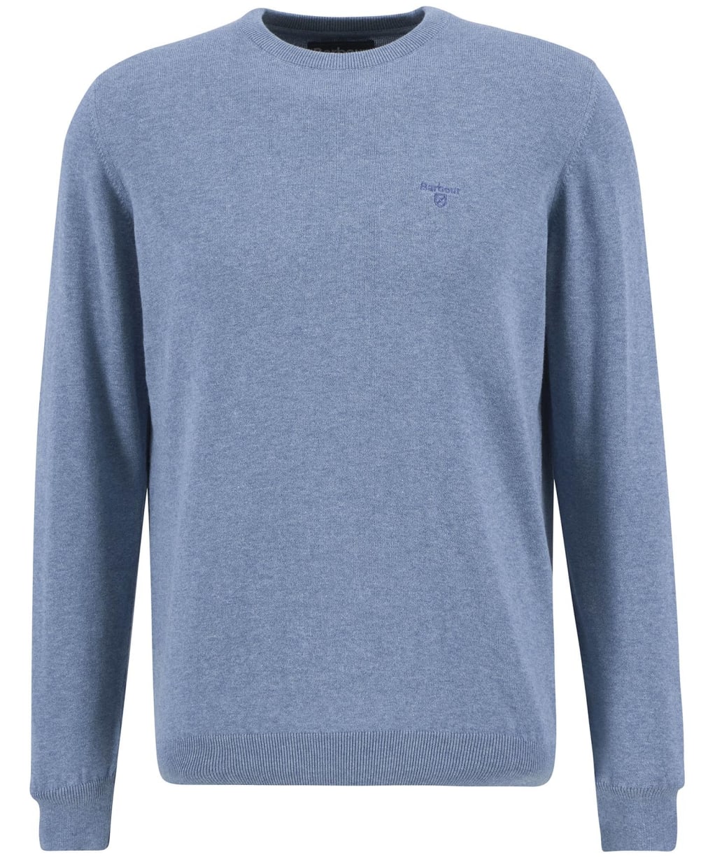 Men's Barbour Pima Cotton Crew Neck Sweater - Bluestone