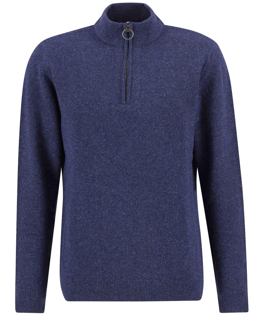 Men's Barbour Tisbury Half Zip Sweater - Deep Blue
