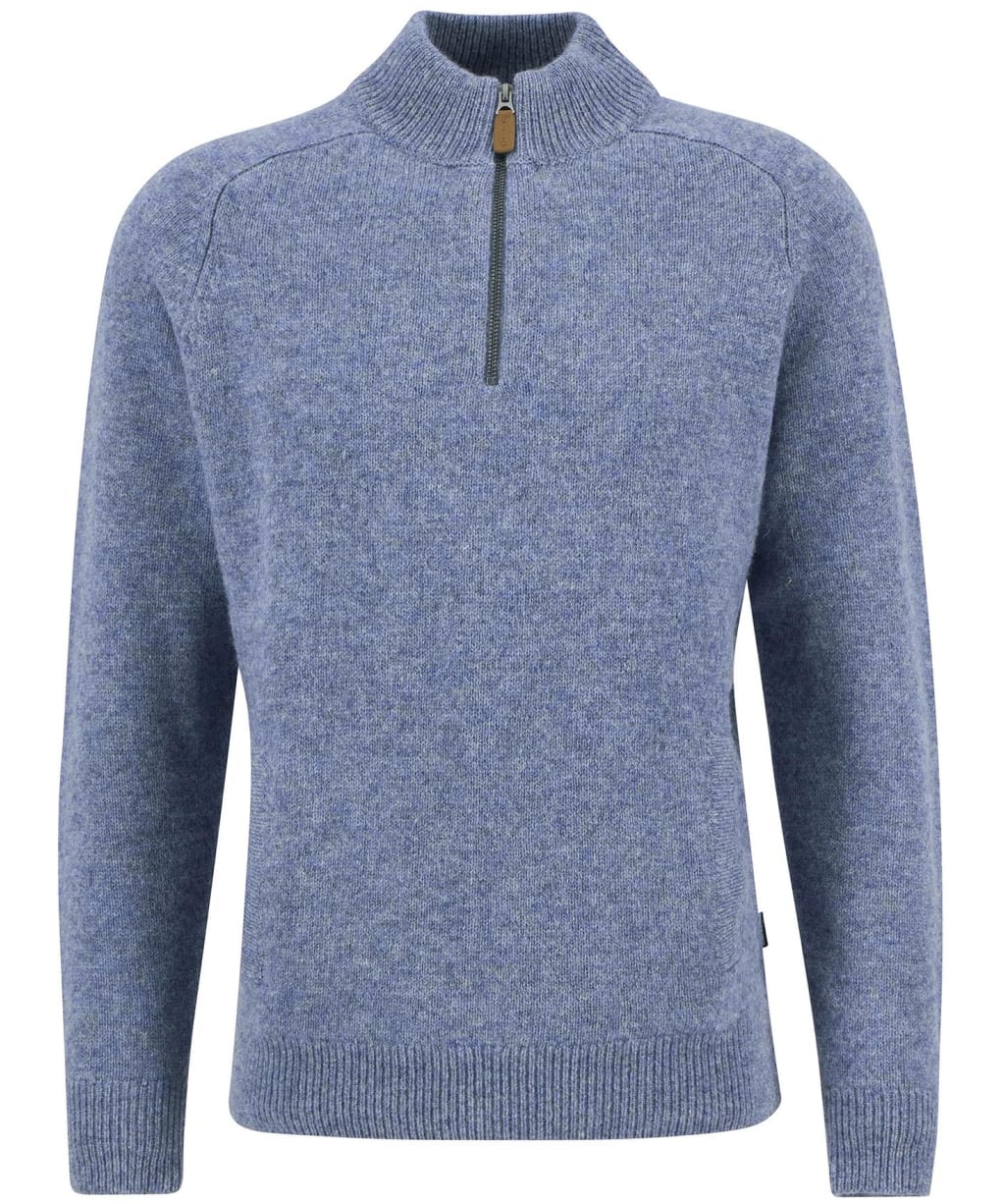 Men's Barbour Talder Half Zip Knitted Jumper - Bluestone