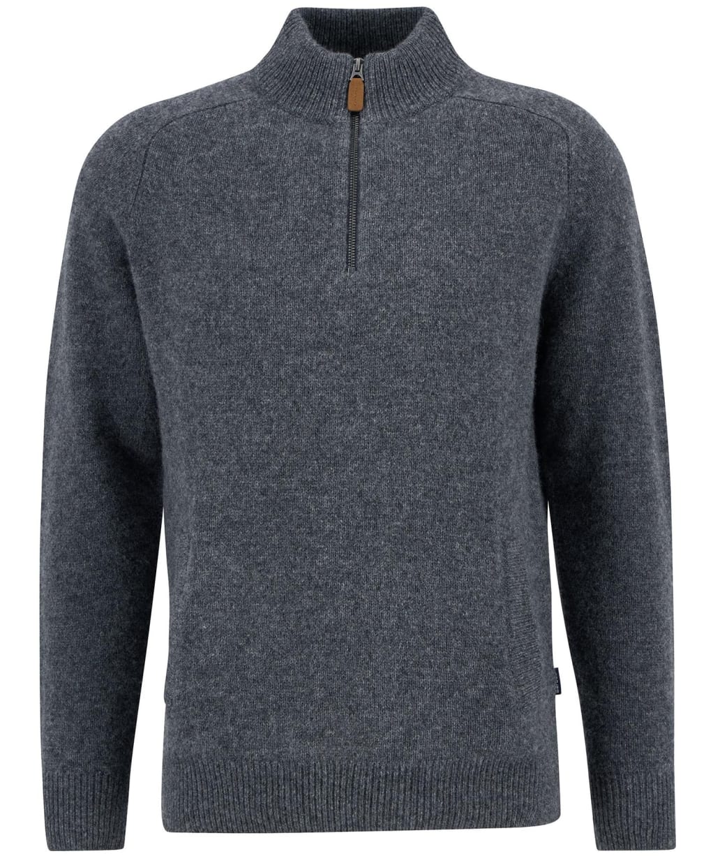 Men's Barbour Talder Half Zip Knitted Jumper - Charcoal