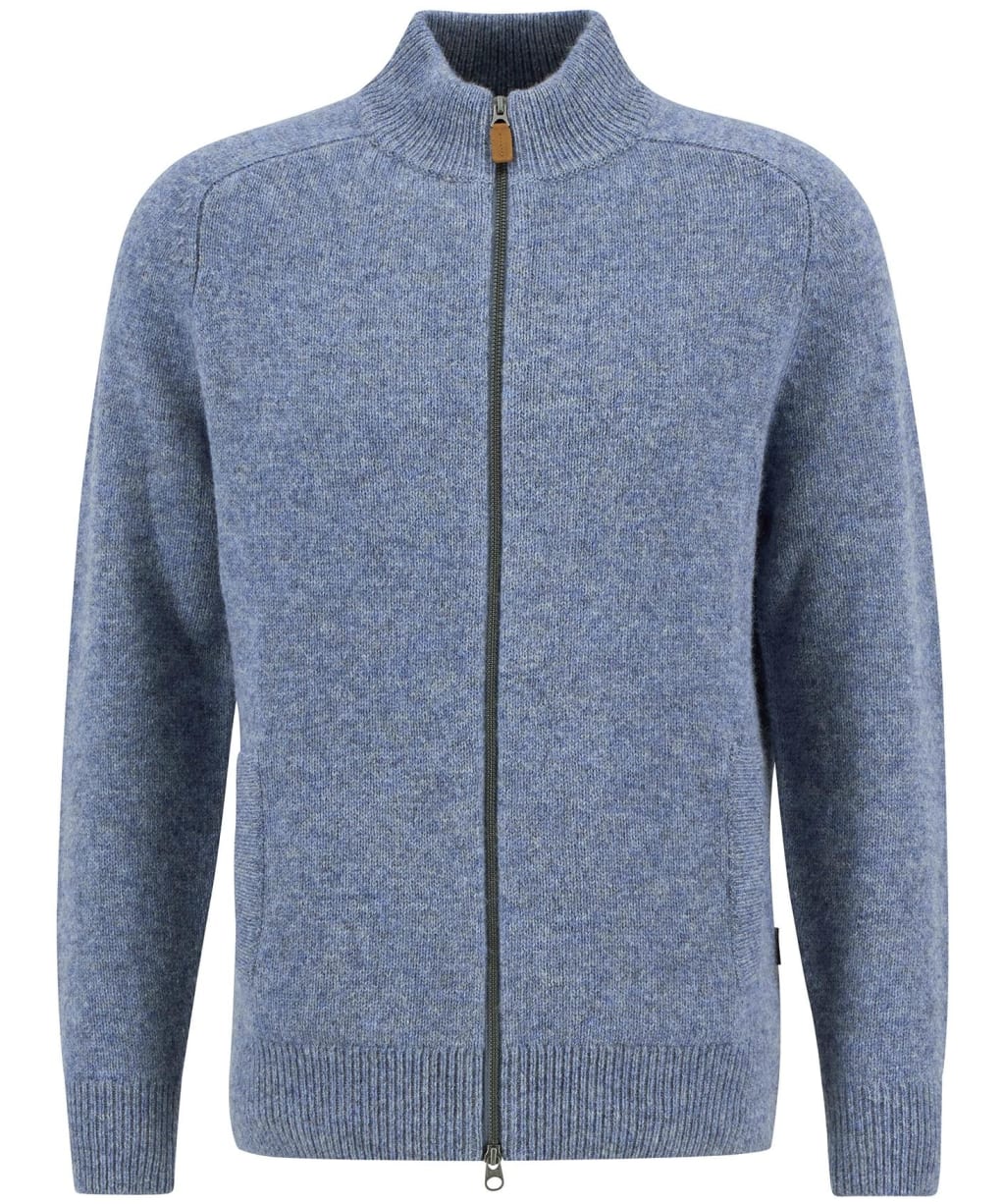 Men's Barbour Talder Zip Through Knitted Jumper - Bluestone