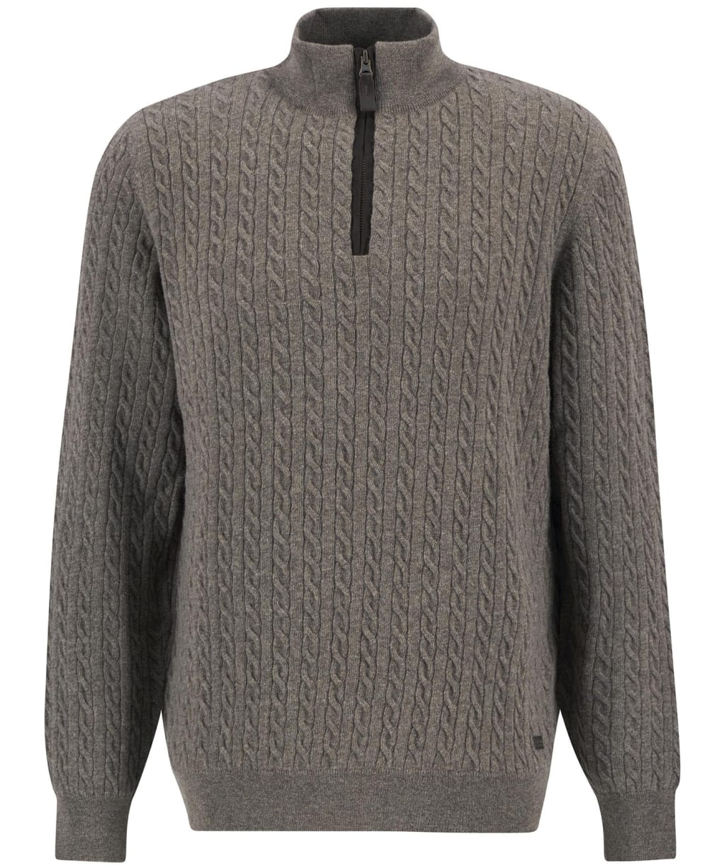 Men's Barbour Ramsden Half Zip Knitted Jumper - Military Marl