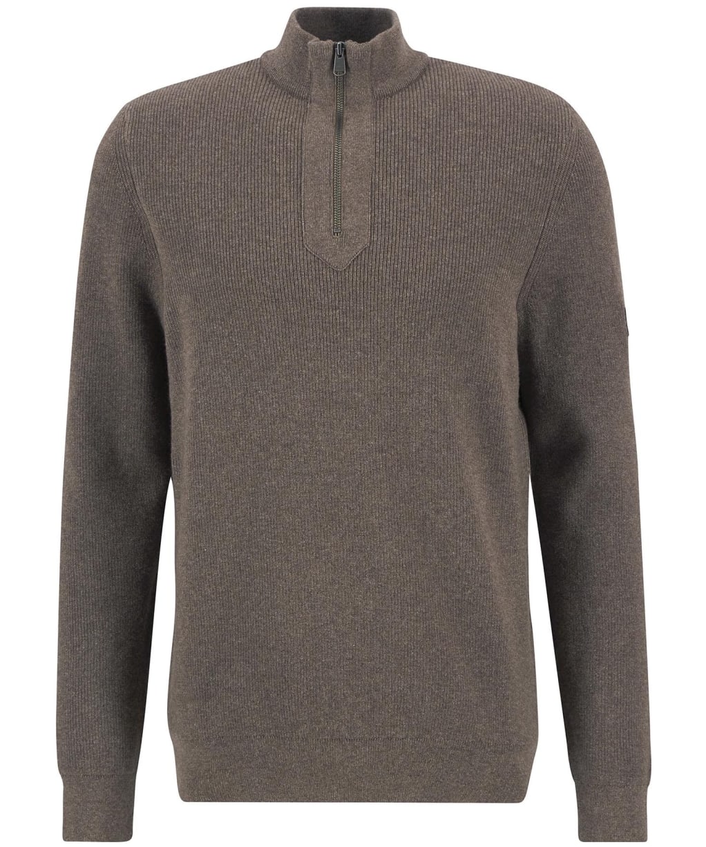 Men's Barbour International Crawley Funnel Neck Jumper - Brindle
