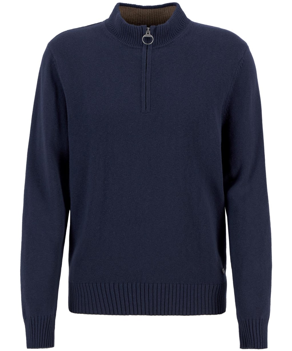 Men's Barbour Kelson Half Zip Knitted Jumper - Navy