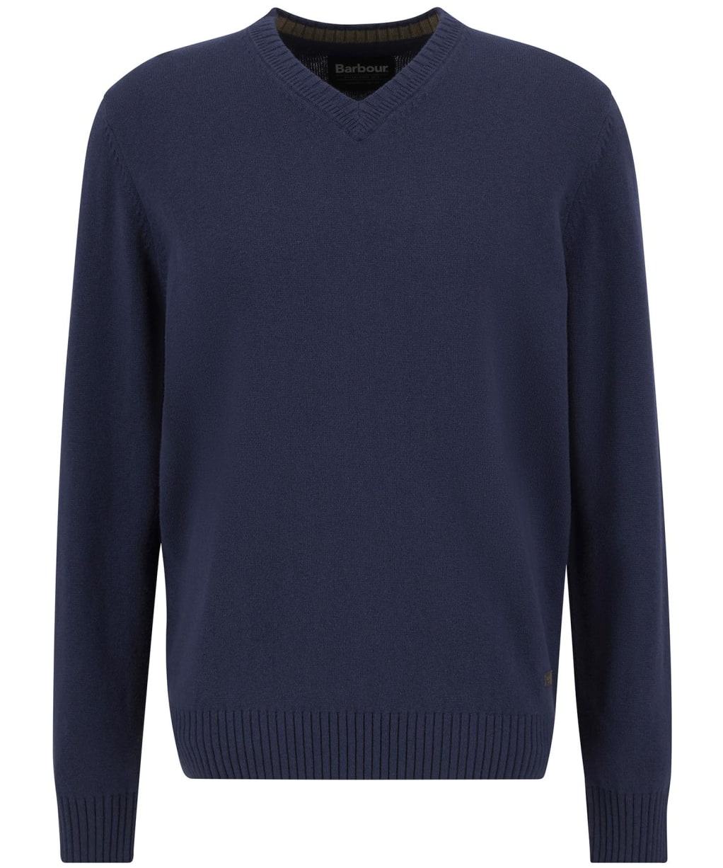 Men's Barbour Kelson V-Neck Knitted Sweater - Navy