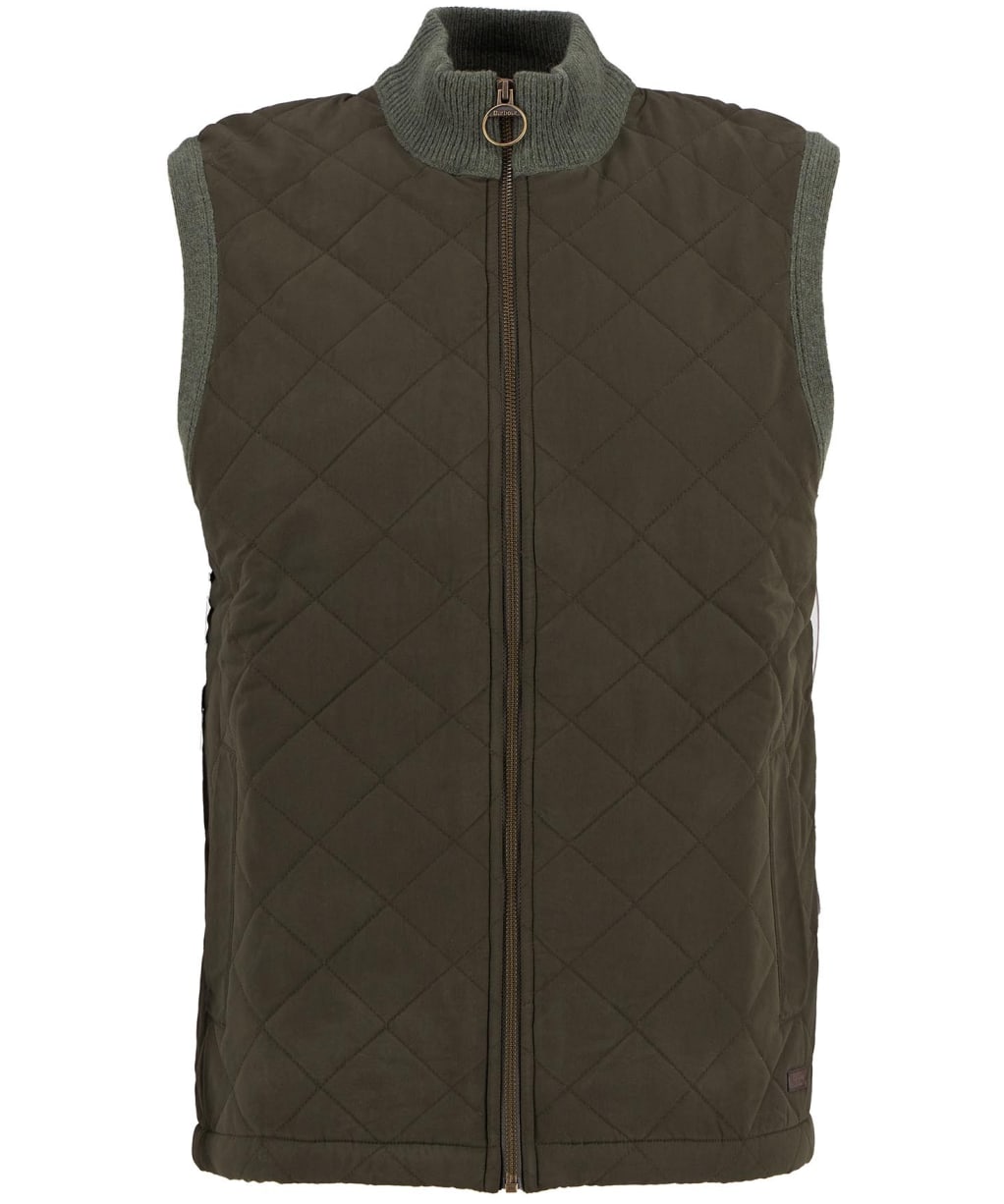 Men's Barbour Shoveler Knitted Gilet - Olive