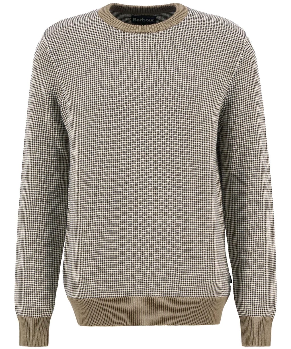 Men's Barbour Wells Crew Neck Sweater - Washed Stone