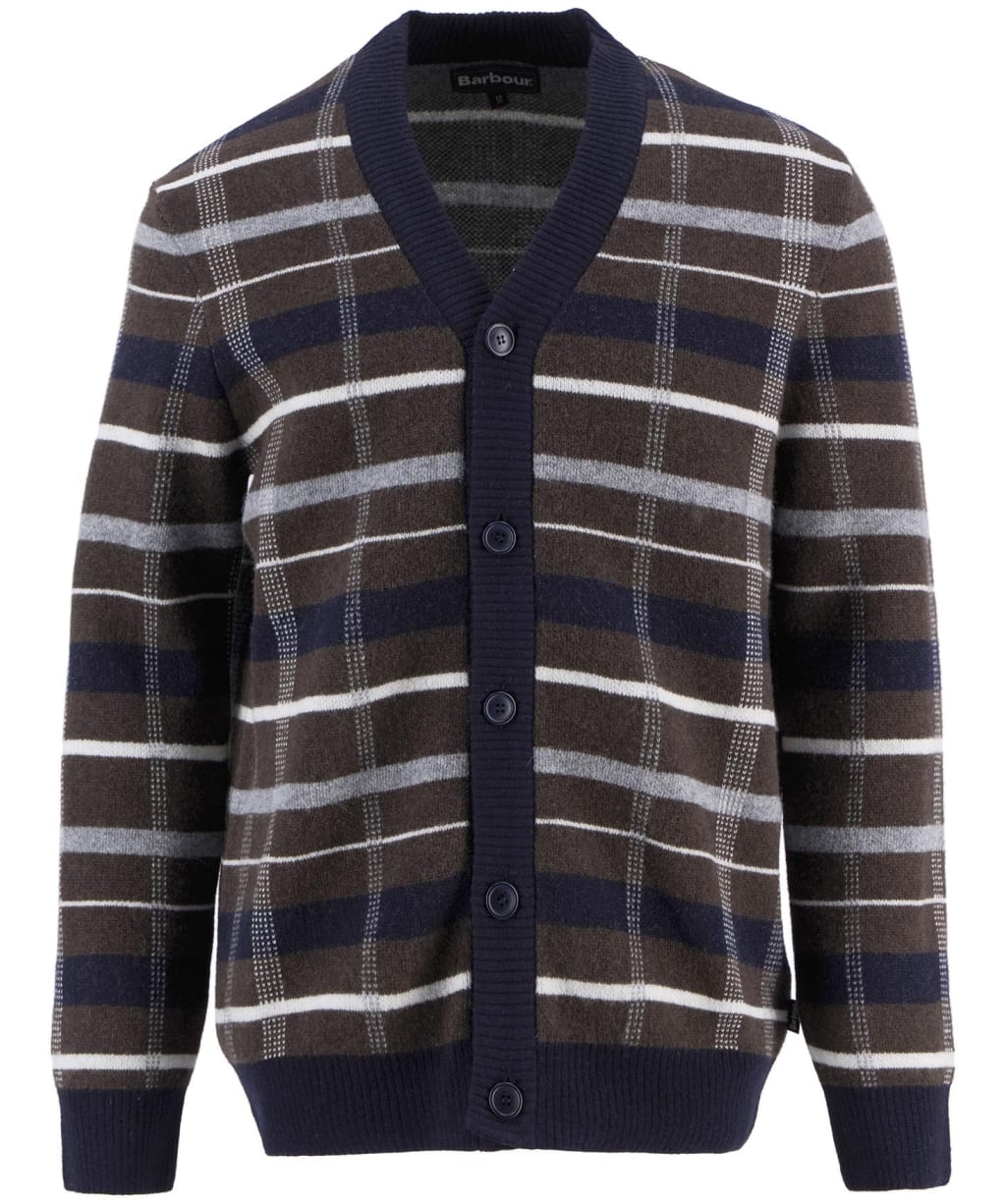 Men's Barbour Kane Knitted Cardigan - Dark Oak