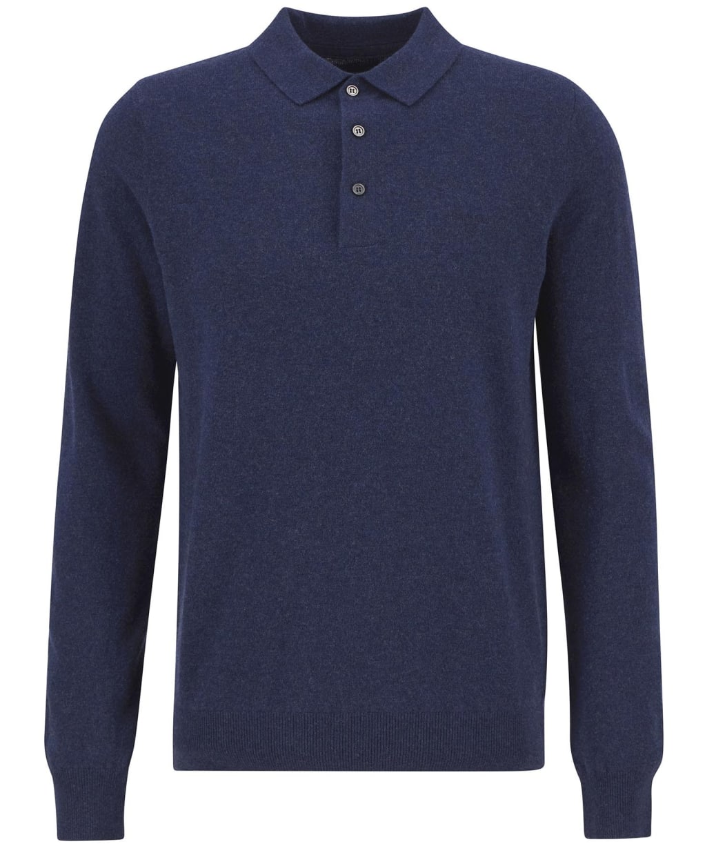 Men's Barbour Hutherston Knitted Polo Shirt - Navy Marl