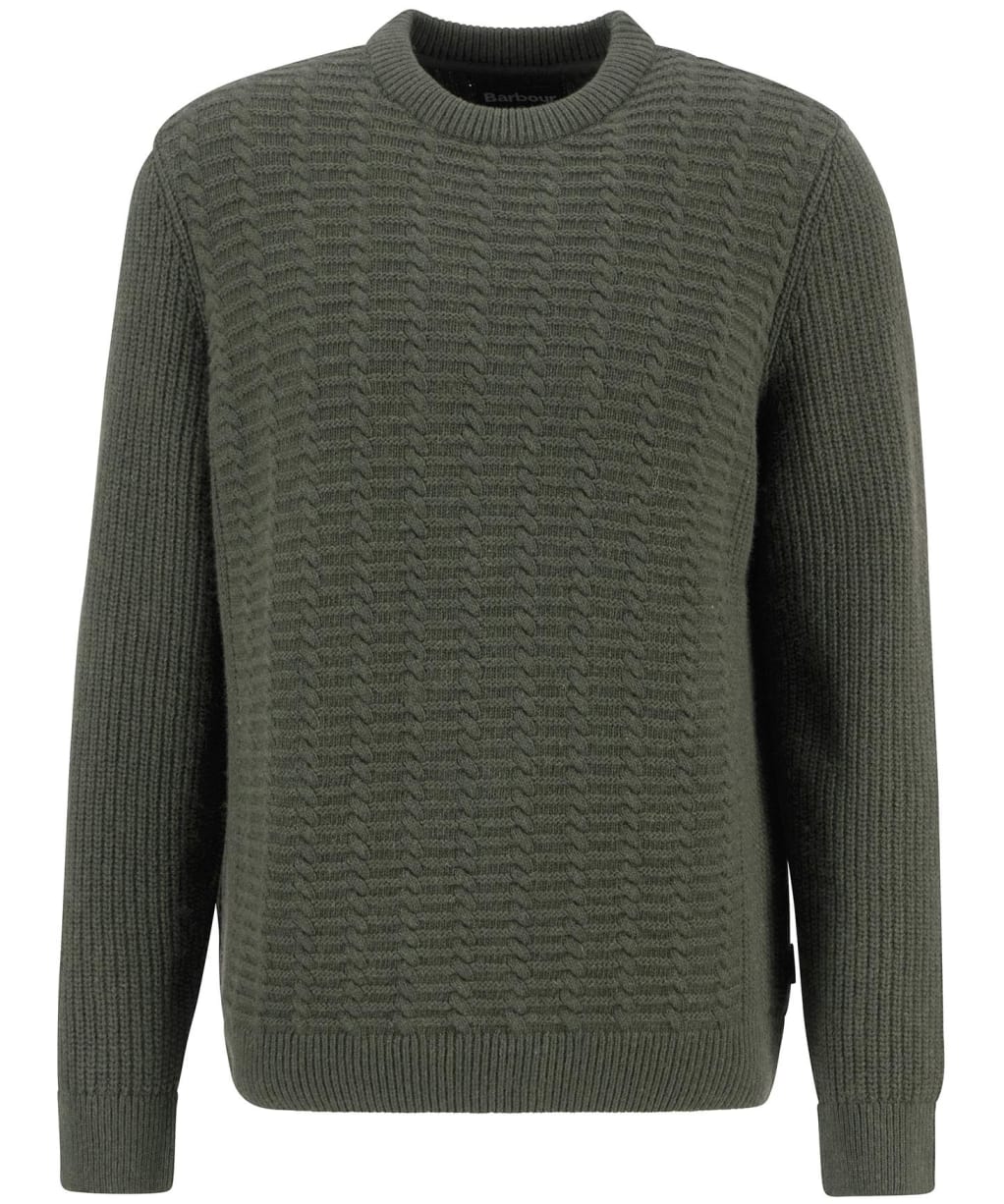 Men's Barbour Cleveland Crew Neck Sweater - Duffle Green